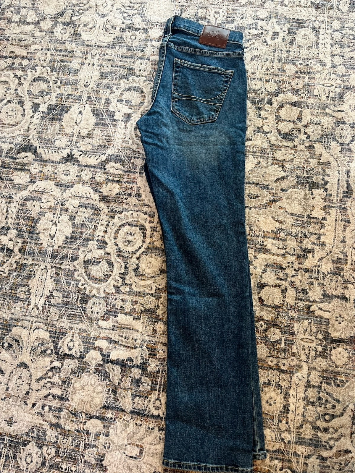 Hollister Men’s Slim Straight Jeans 29×32 Epic Flex Dark Wash Blue Denim