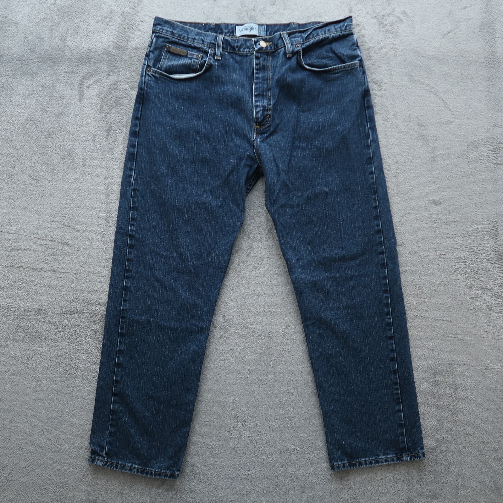 Wrangler Genuine Jeans Mens Size-36×30 Blue Relaxed Straight Rigid Denim Pants