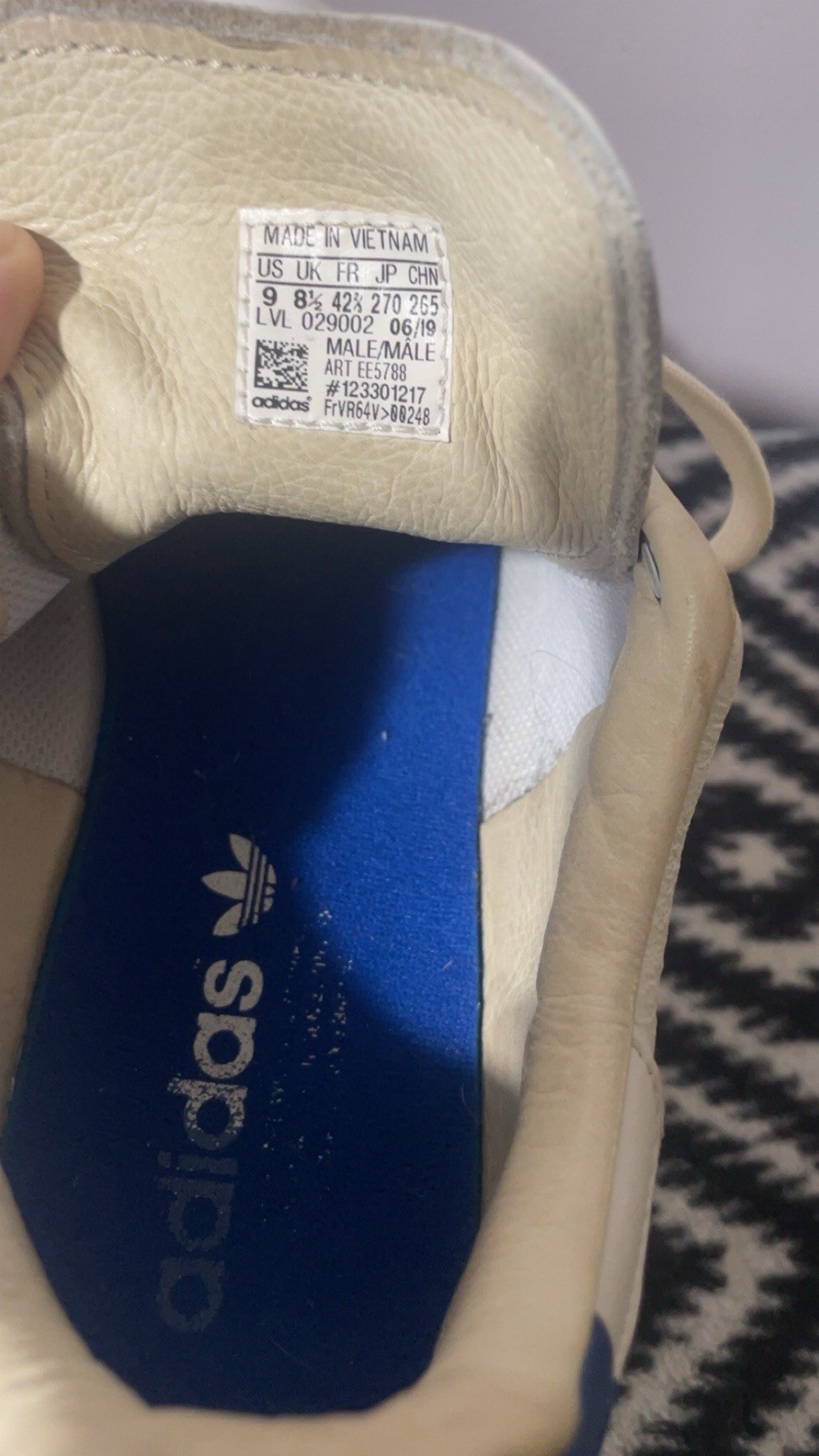 Size 9 – adidas Originals – Stan Smith – ART. EE5788 – FTWWHT/CROYAL/OWHITE RARE