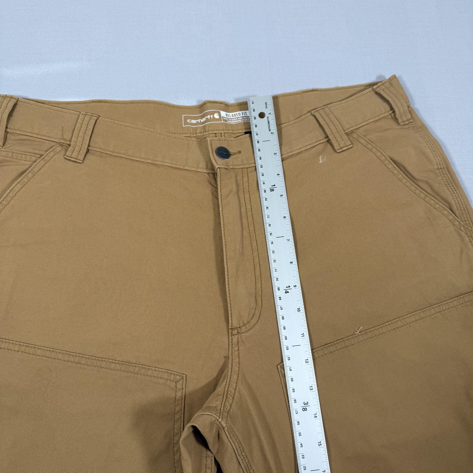 Carhartt Pants Mens 38×32 Brown Canvas Double Knee Rugged Flex Utility 102802