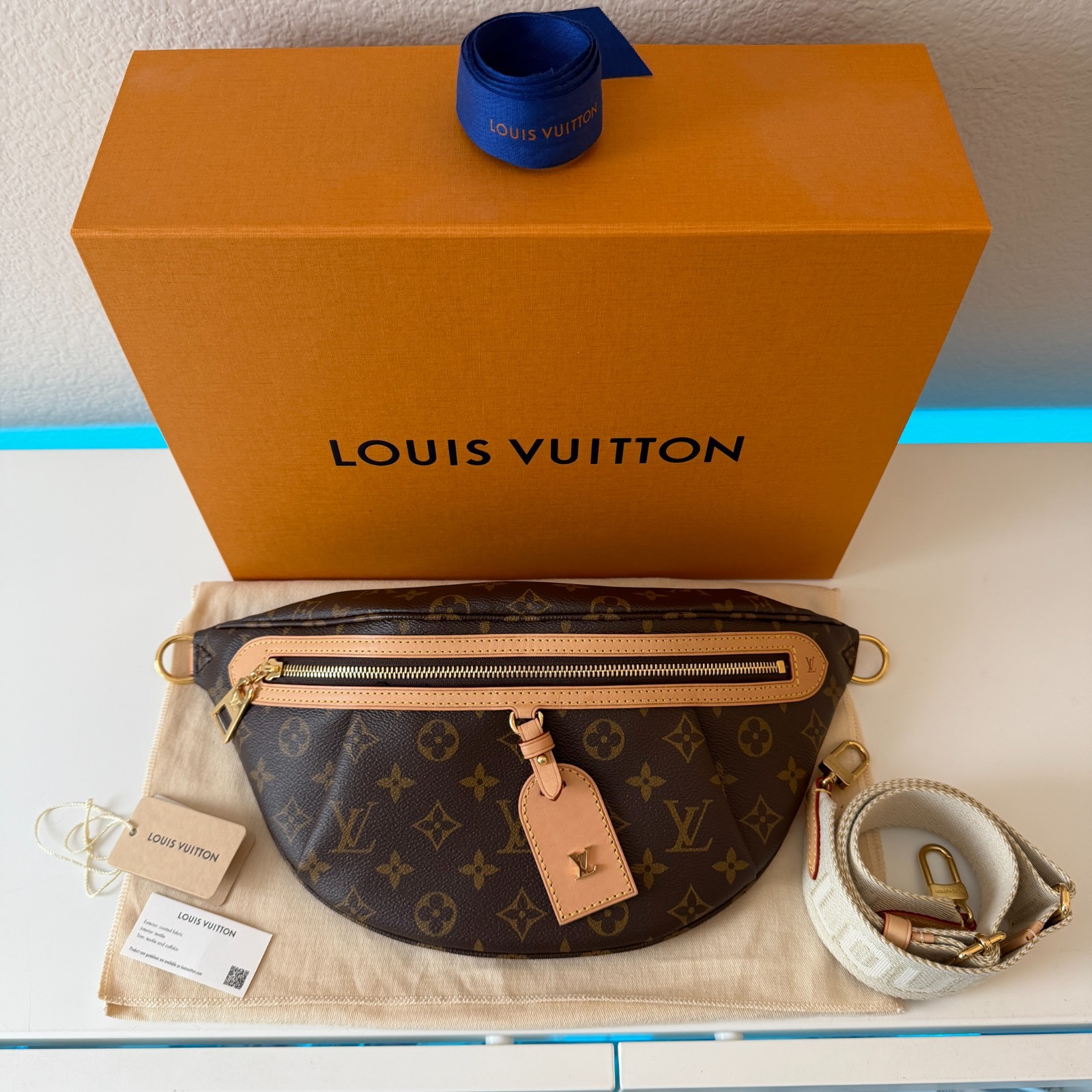 Louis Vuitton High Rise Bumbag Monogram Canvas AUTHENTIC Belt Bag Full Set NEW
