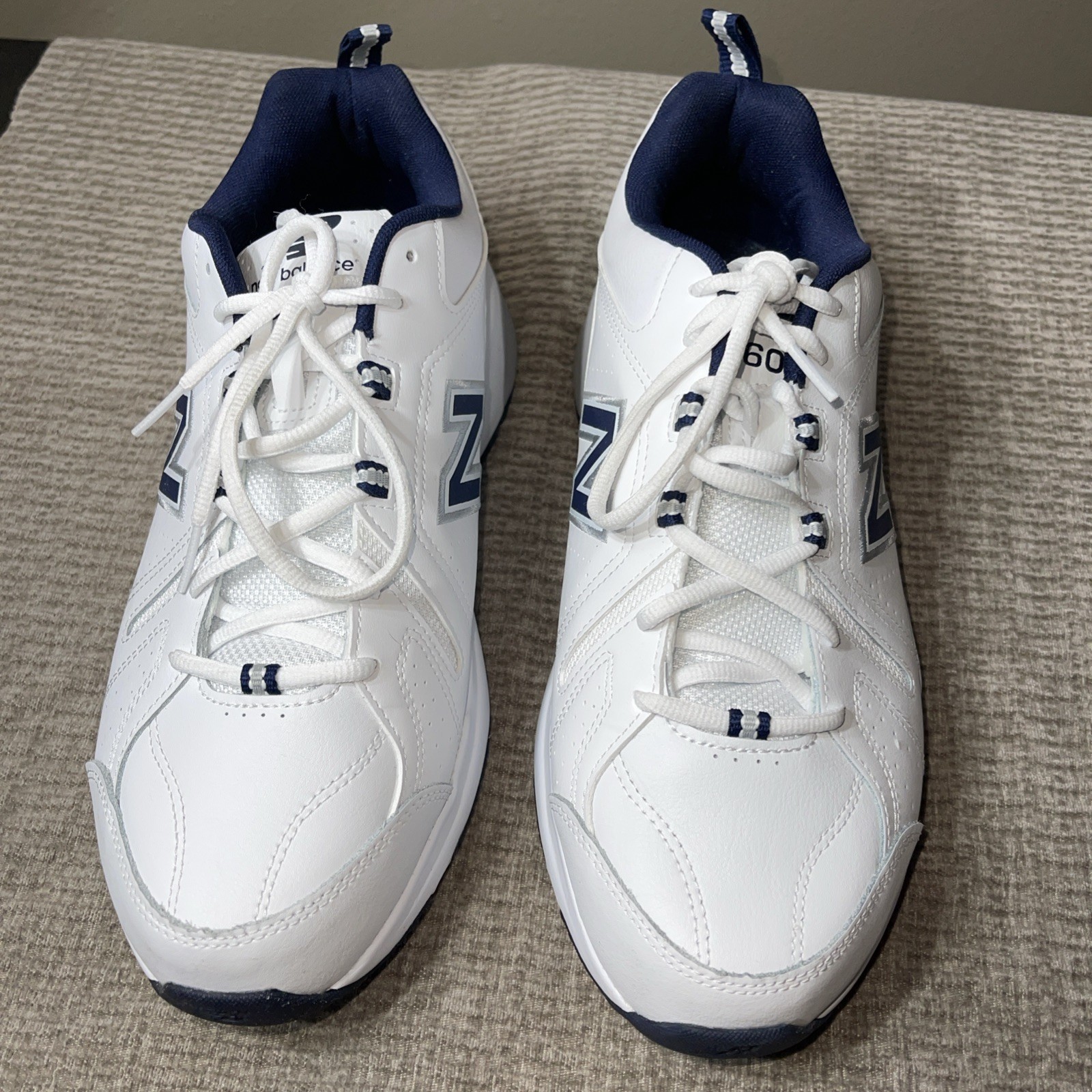 New Balance 608 Men’s Size 12 4E Leather Sneakers White/Navy MX608WN5