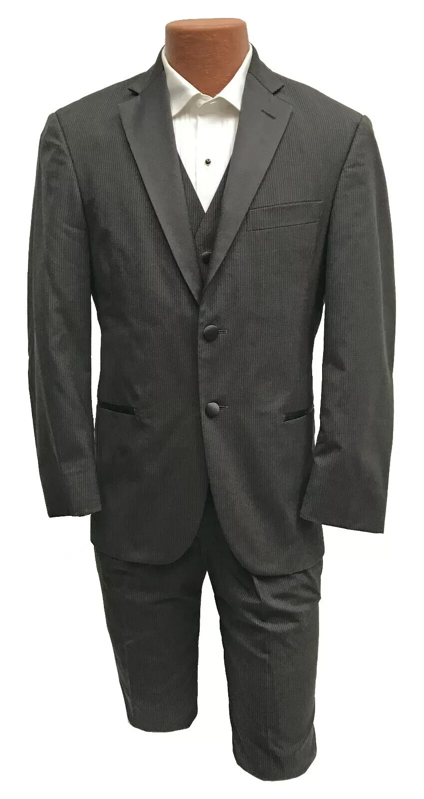 Men’s Chocolate Brown Calvin Klein Tuxedo Jacket 42R with 36 Waist Pants