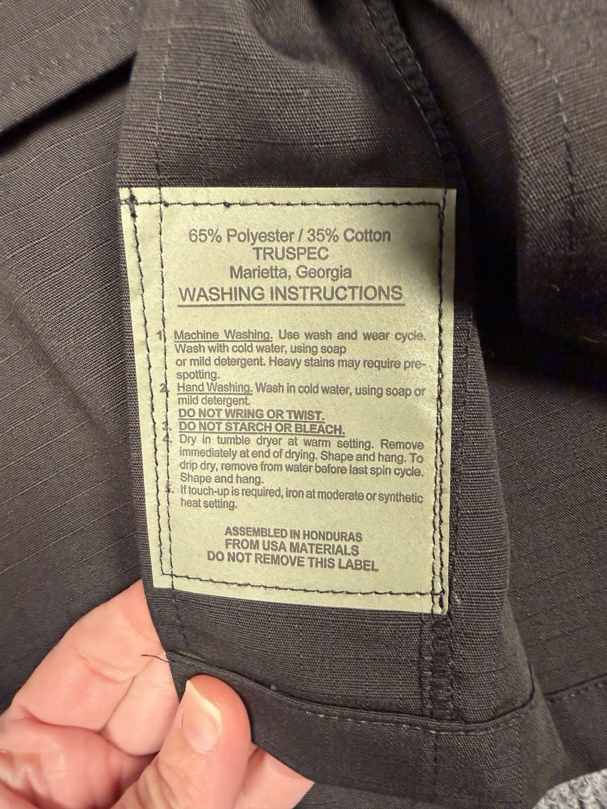 Tru-Spec Tactical Uniform Shirt Black Medium Regular Ripstop BDU NEW Tags