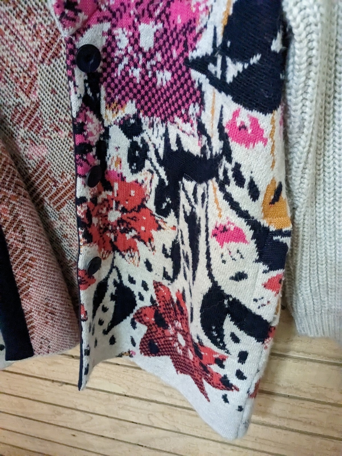 Anthropologie Aldomartins Maritza Floral M Cardigan Sweater Wool/Alpaca/Acrylic