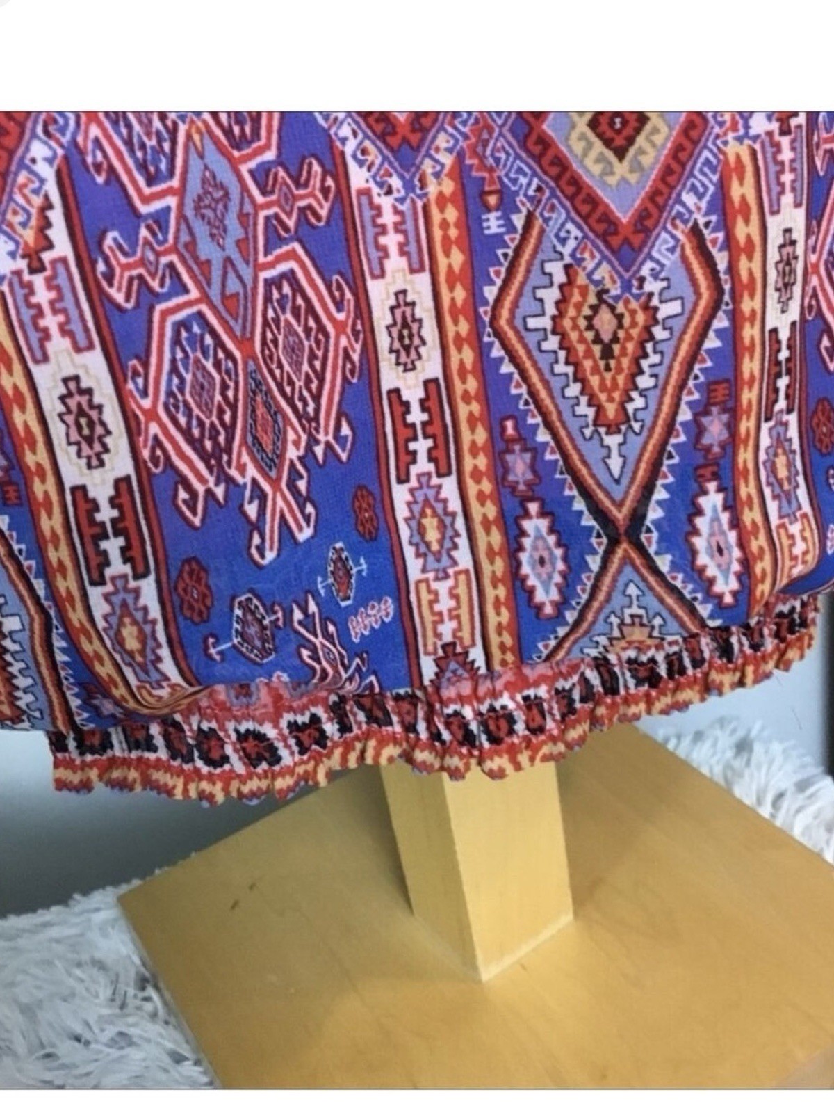 Roz & Ali Boho Tribal Batwing Lined Blouse Woman’s Size 1X
