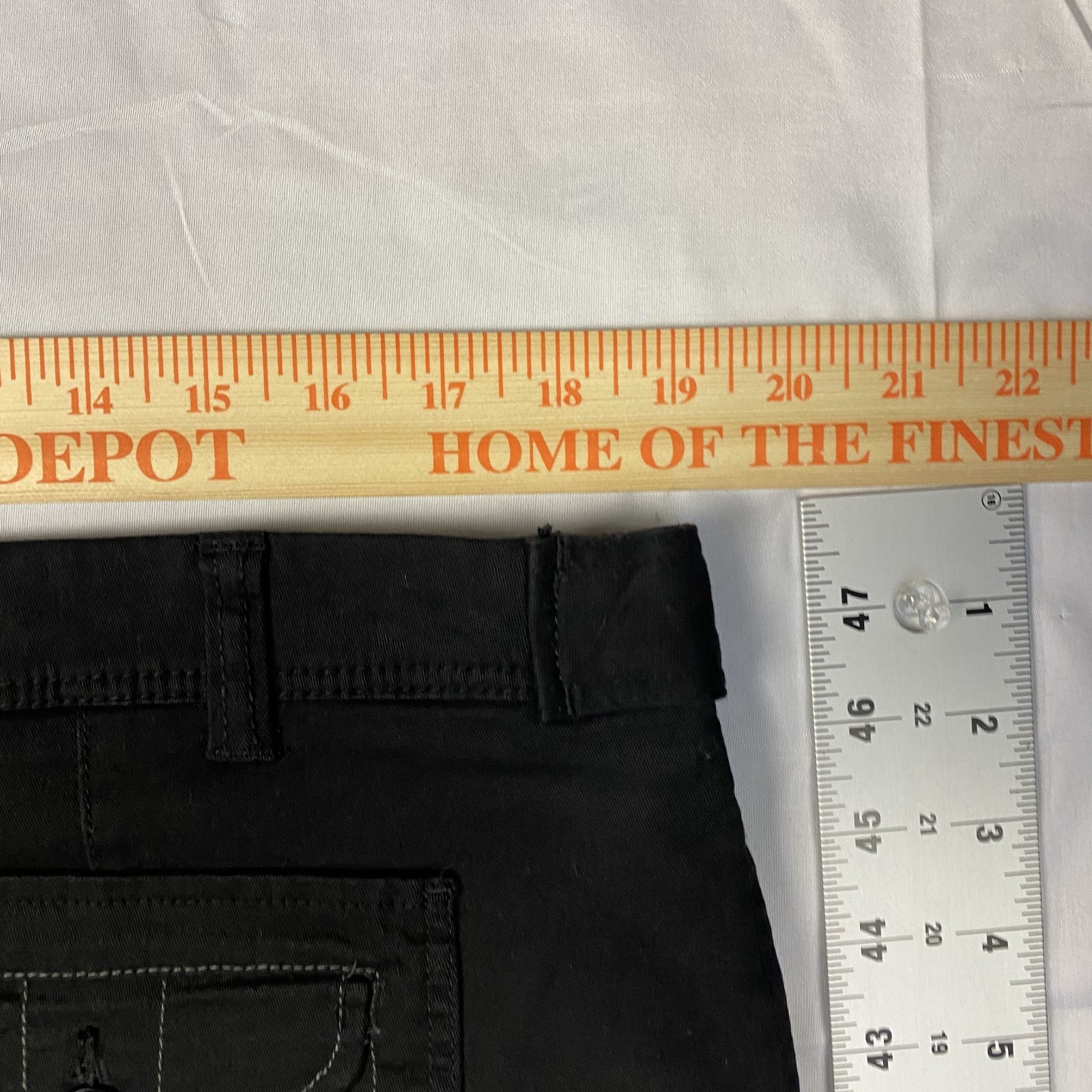 Cato Classic Womens 18 Black Pants Sits Below Waist Relaxed Thigh Cotton Stretch