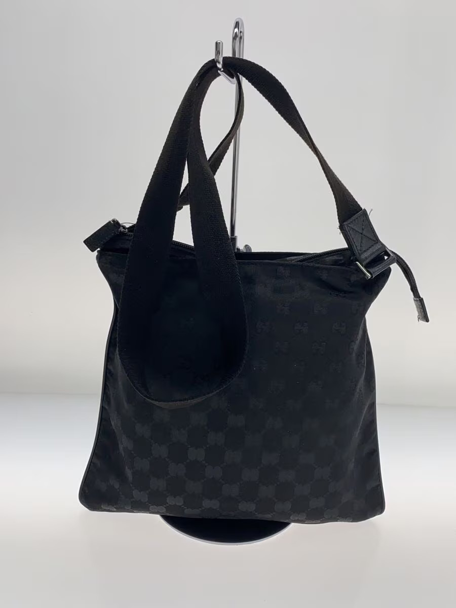 GUCCI Shoulder Bag GG Canvas Nylon BLK Allover