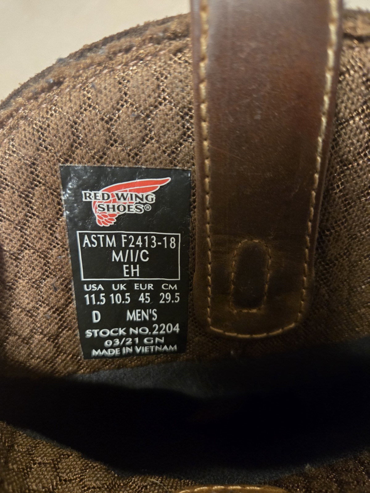 Mens Red Wing 2204 Rio Flex 11.5 Waterproof Safety Toe Pull-On Boot GOOD COND!