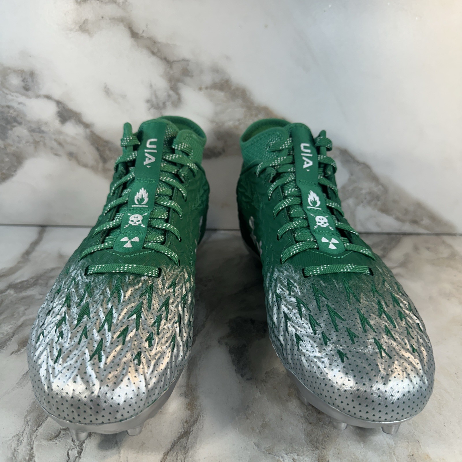 Under Armour UA Spotlight 4 MC Football Cleats Mens SZ 8.5 Green New 3027977-300