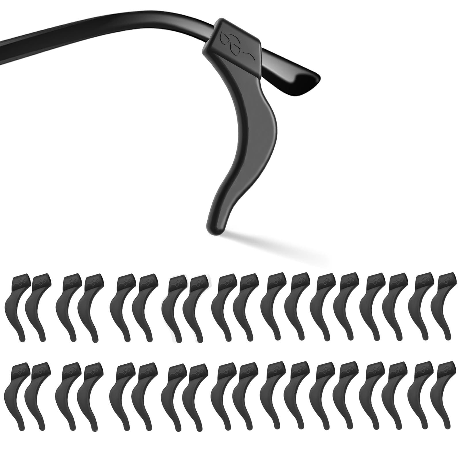 SMARTTOP Eyeglass Ear Grips -20 Pairs eye glasses ear S-22A, Us-s-22a-blck