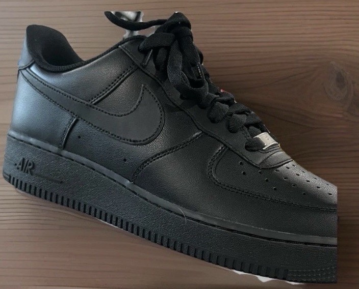 Nike Air Force 1 Low Top Black Lace-Up Men’s Athletic Sneakers