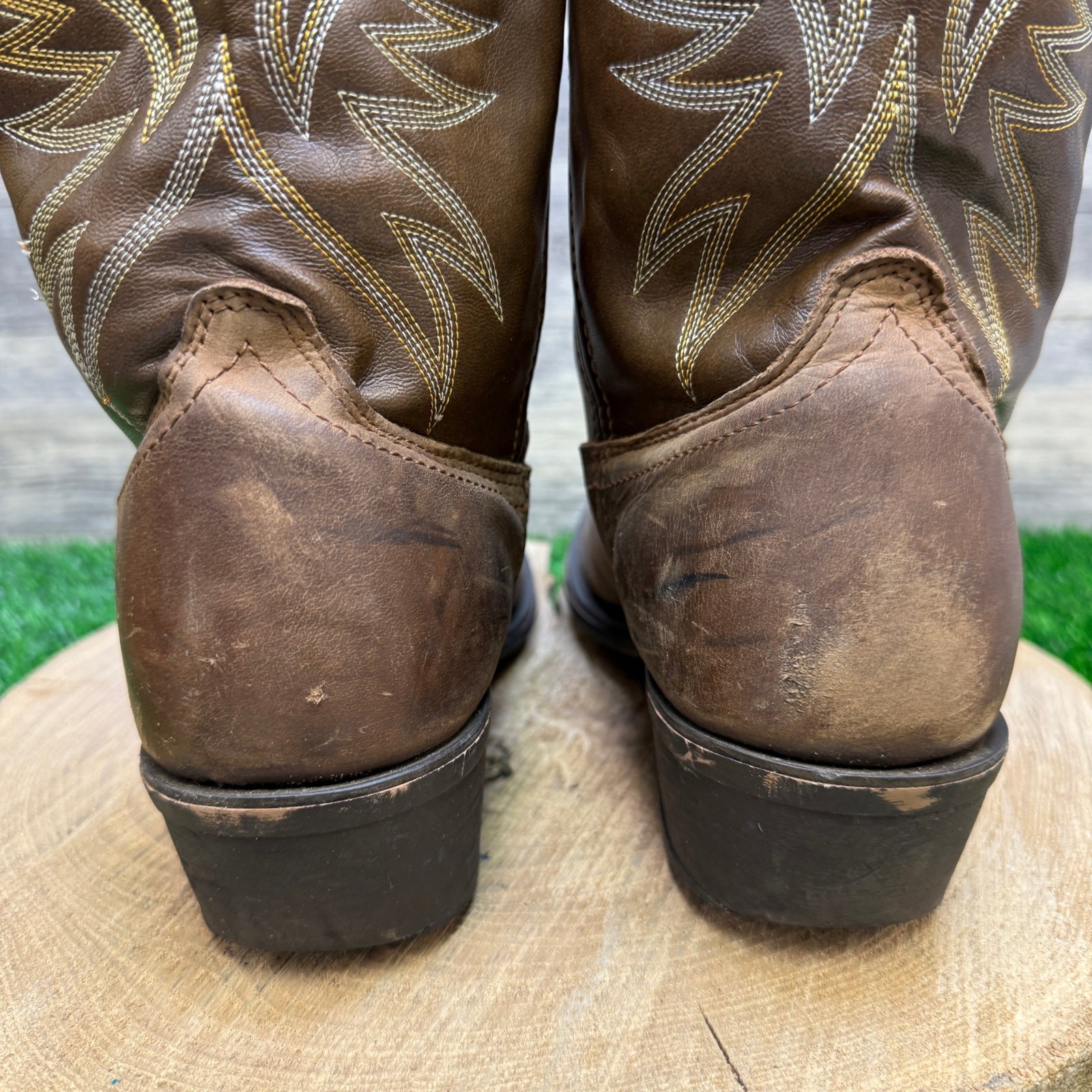 Laredo Men – Size 8.5D – Brown Pull On Cowboy Boots Style 4212