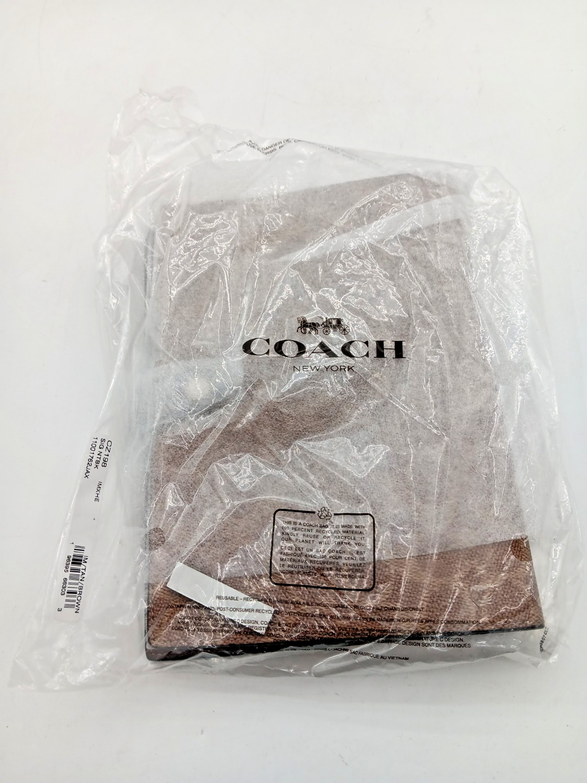 COACH | Notebook In Signature Canvas | Gold/Tan/Brown | CZ198