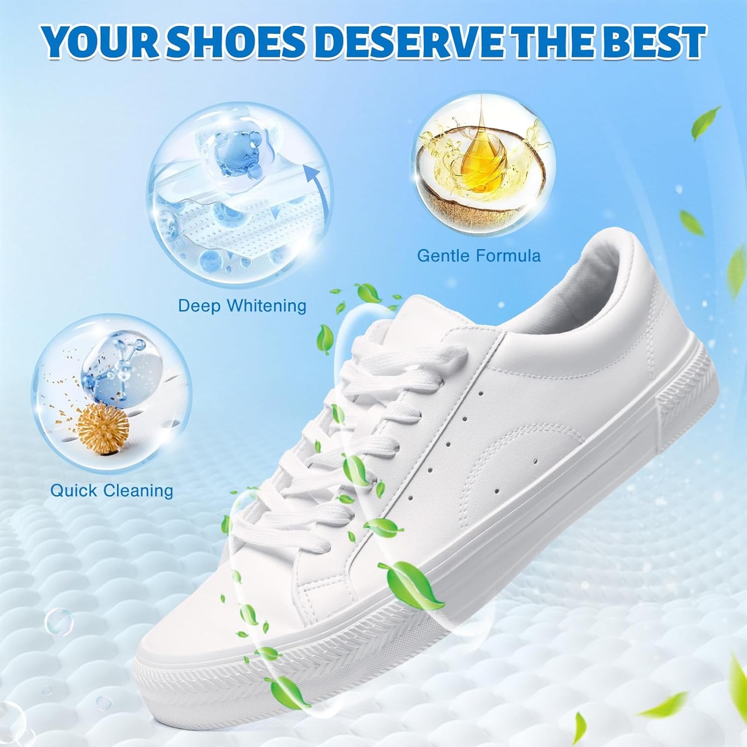 Sneaker Cleaner Foam 6.76 fl oz Shoe Cleaning Kit for White Shoes Stain Remover