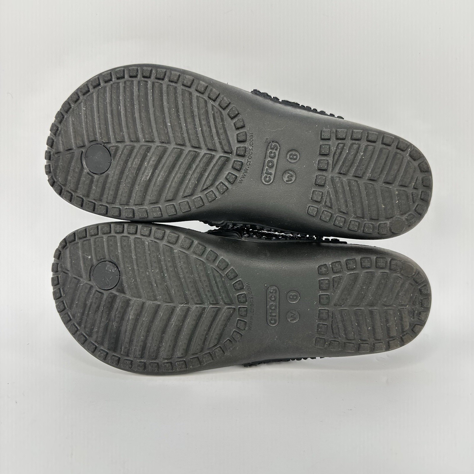 Crocs-Kadee II Embellished Size 8 Women Sandal Flip Flop Thong Black 205741