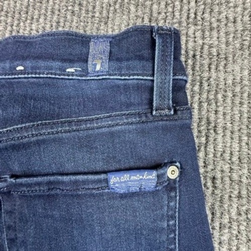 7 For All Mankind High Waist Ankle Skinny Jeans Dark Wash AU8431005 Size 27