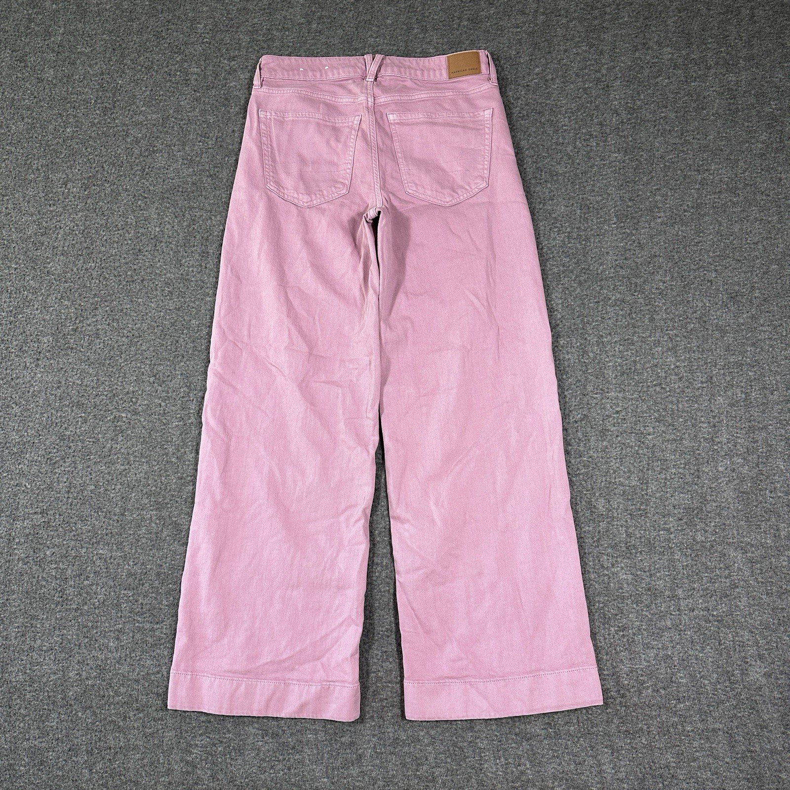 American Eagle Dreamy Drape Strigid Low-Rise Baggy Ultra-Wide Leg Jean Sz 4 Reg