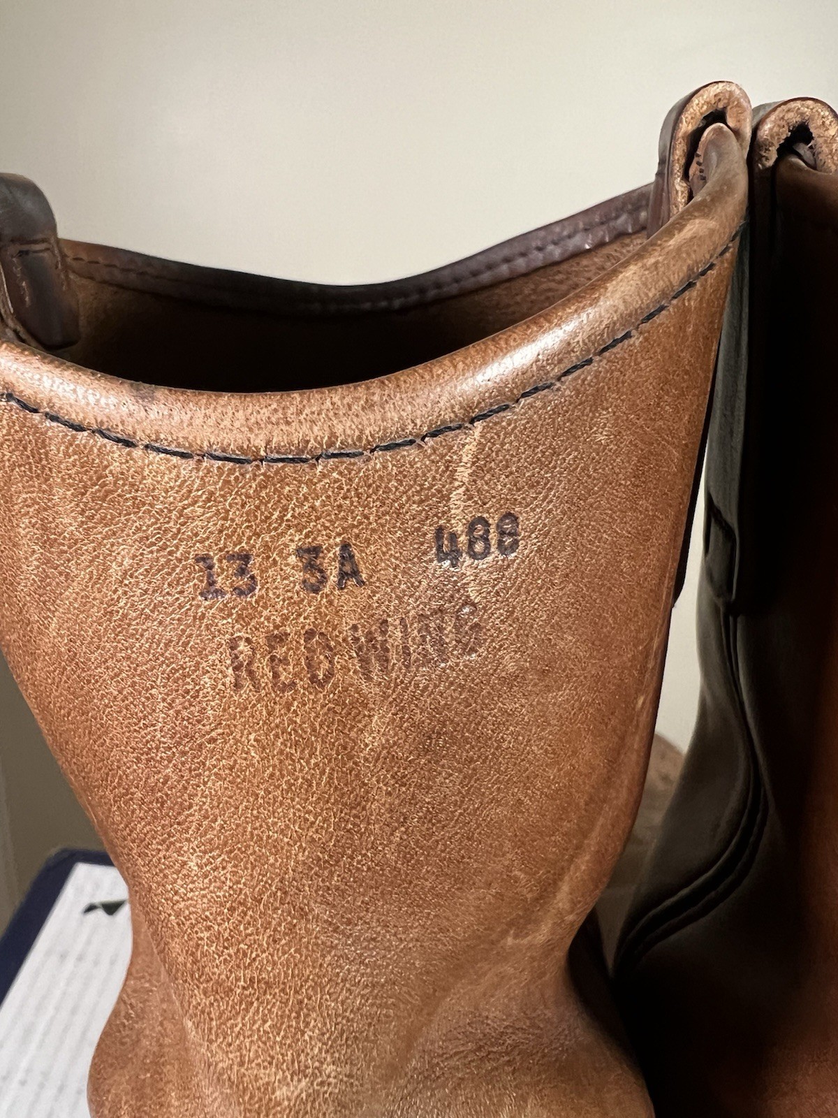 Red Wing #488 Vintage Pecos Style Brown Leather Cowboy Western Boots Sz 13 AAA