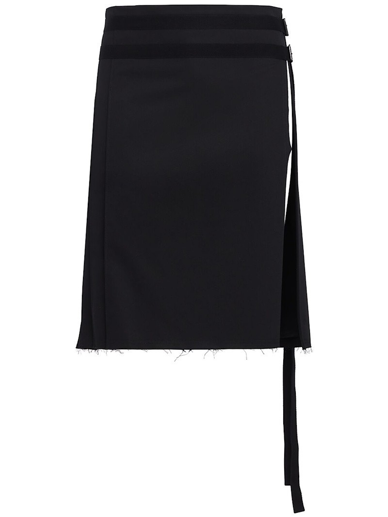 ANN DEMEULEMEESTER Mane Black Cotton Kilt New & Authentic