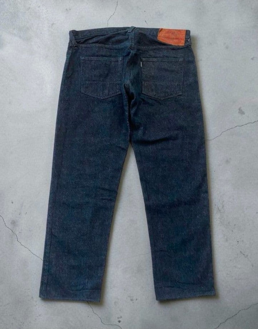 EVISU Lot 2000T Jeans Tiger Preshrunk Made in Japan W40 Indigo Stitch Denim