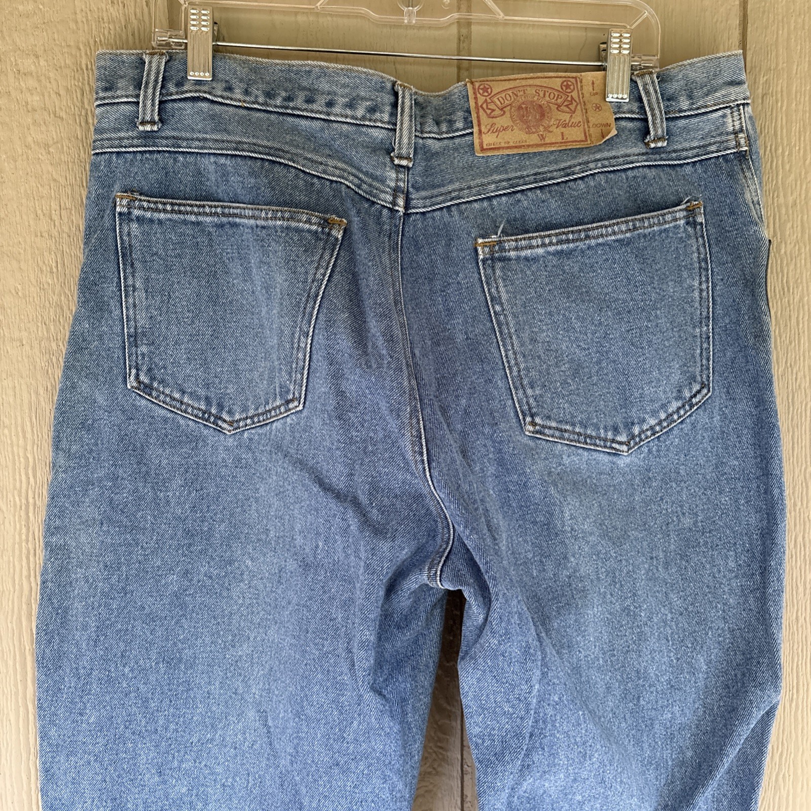 Vintage 80s black leather chaps denim jeans men’s
