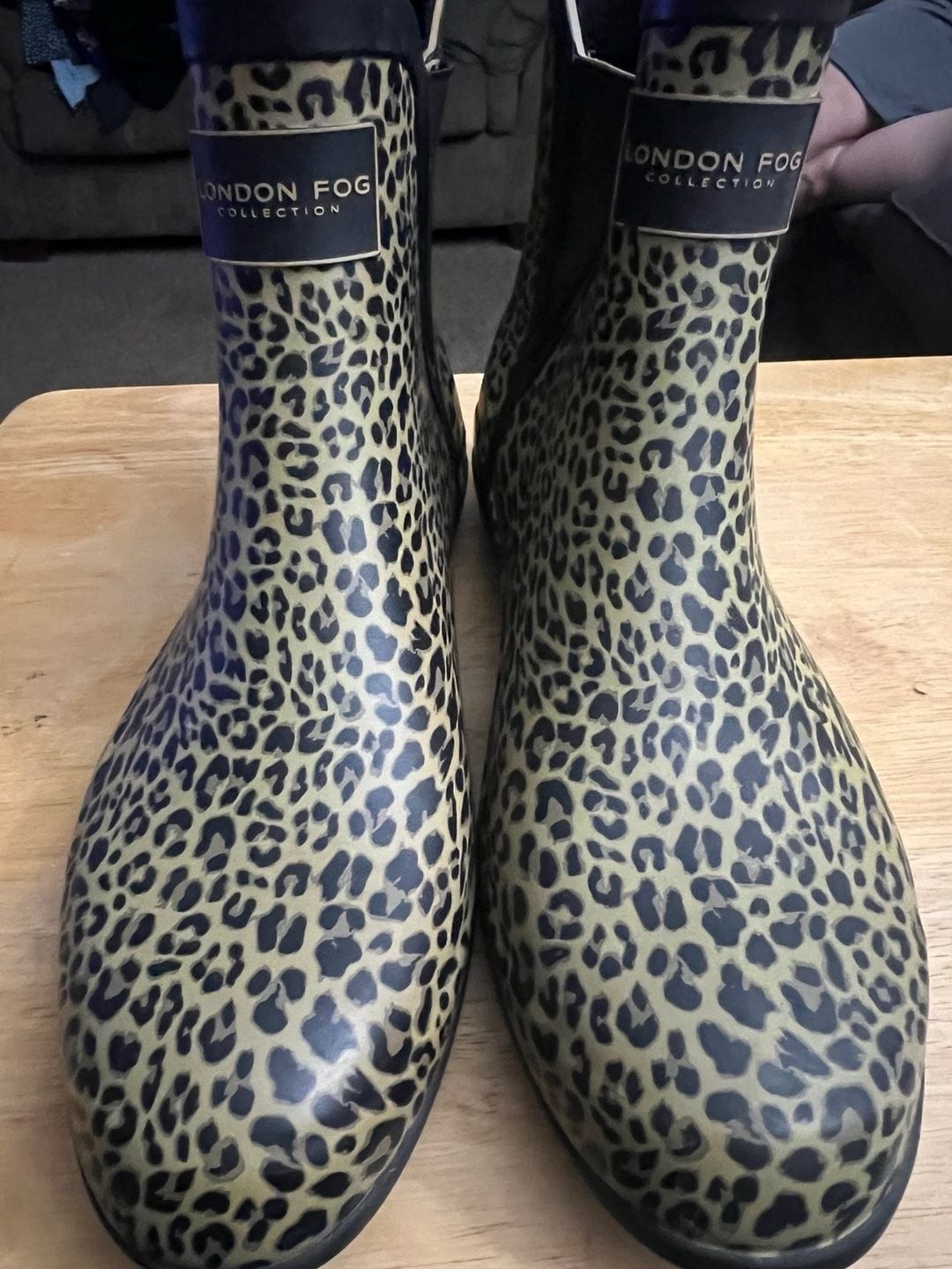 London Fog Piccadilly Women’s Short Leopard Print Rain Boots