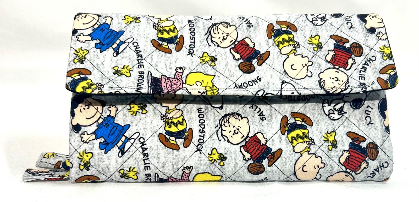 New Handmade Quilted Peanuts Gang Snoopy 11×13” Purse & Wallet