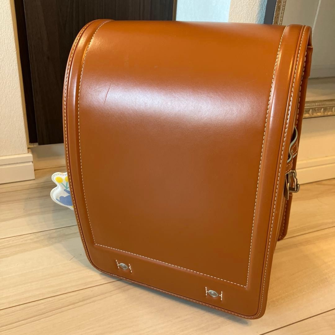Tsuchiya Kaban Premium Camel Randoseru Unisex Backpack Atelier Clarino Pouch