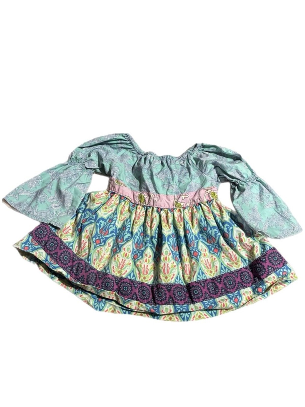 Matilda Jane Secret Fields Peasant Top Dress Paisley Petal Toddler Sz 2T Cottage