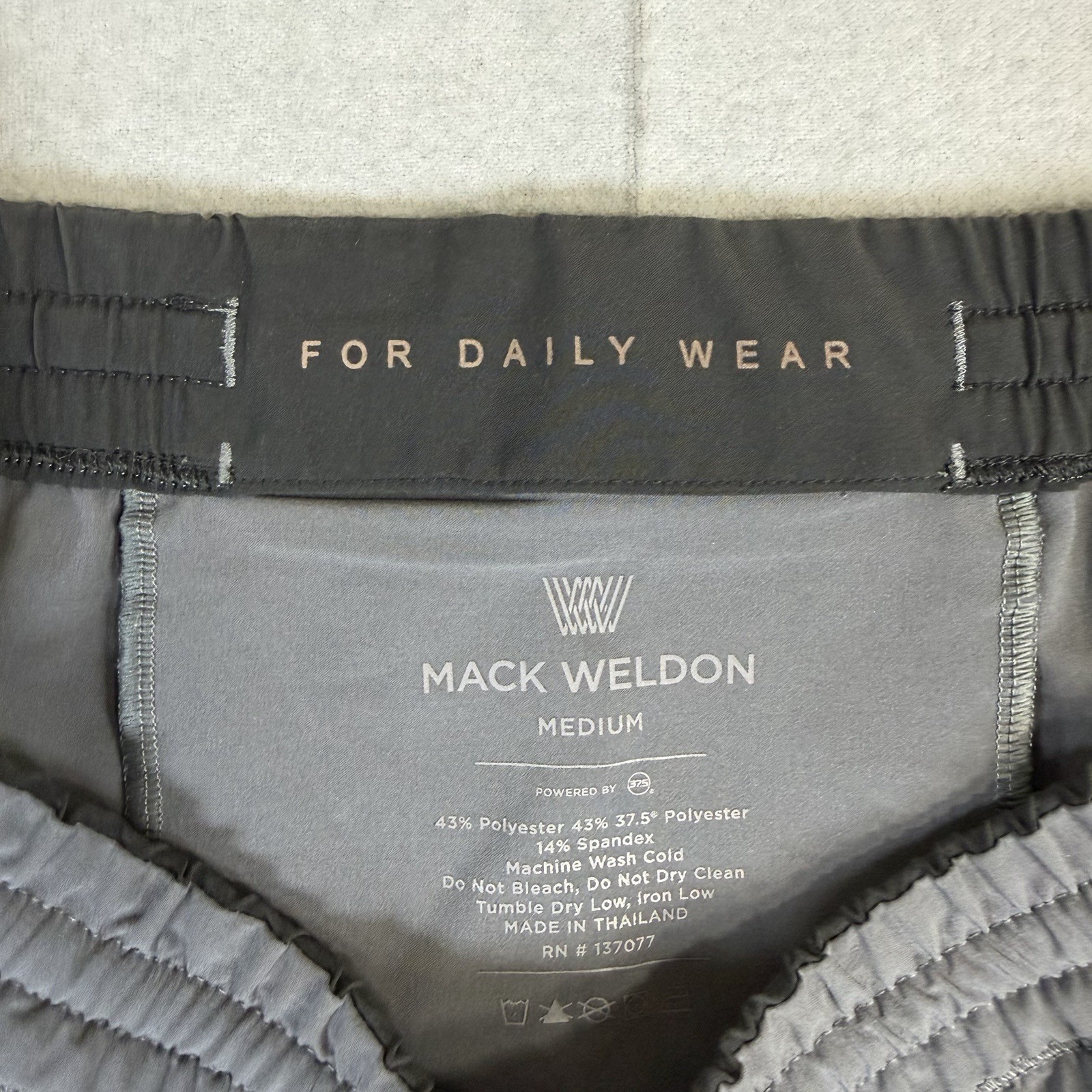 Mack Weldon Athletic Shorts Mens Medium Gray Training Running Gym For Daily Wear