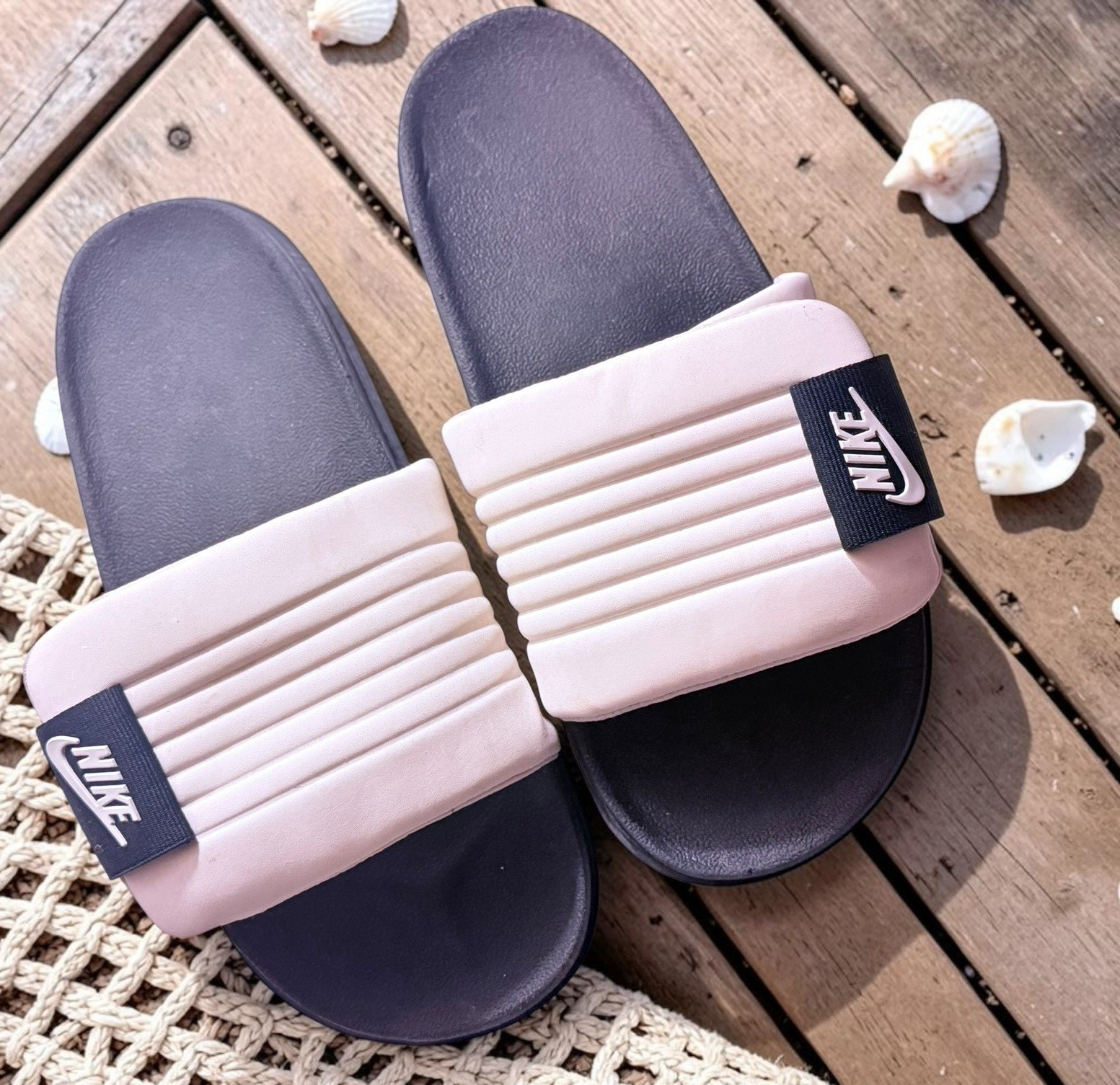 Nike Unisex Adults White Slide Sandals Faux Leather US 7 EU 40 DQ9624-101