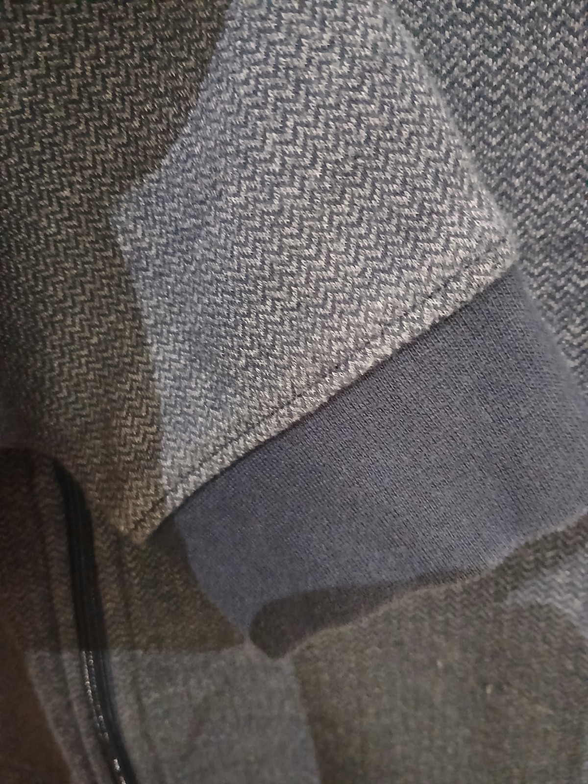 Perry Ellis Men’s Gray Cotton Knit Mock Neck Full Zip Sweater Long Sleeve M