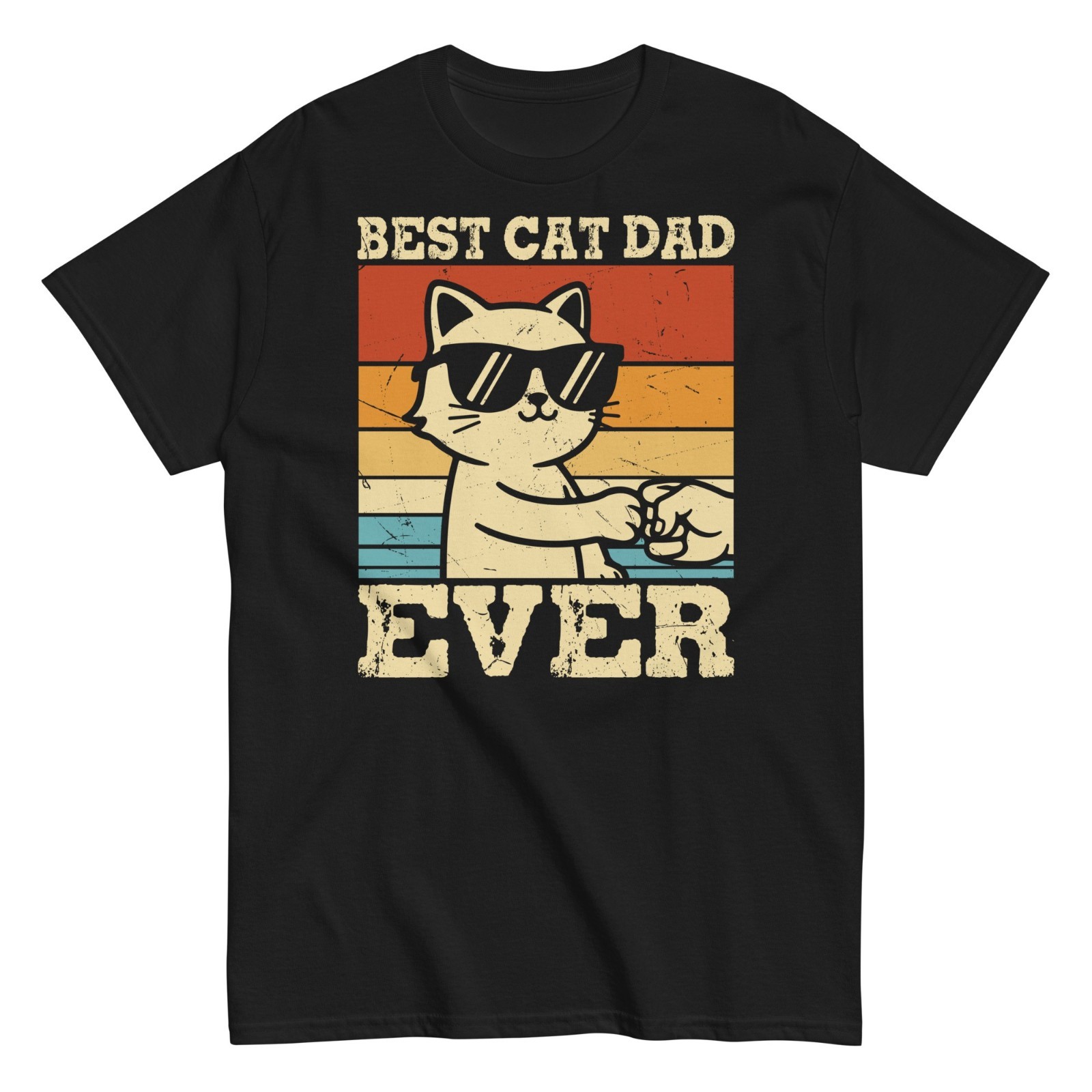 Cat Dad T Shirt, Best Cat Dad Ever Birthday Gift for Dad From Cat