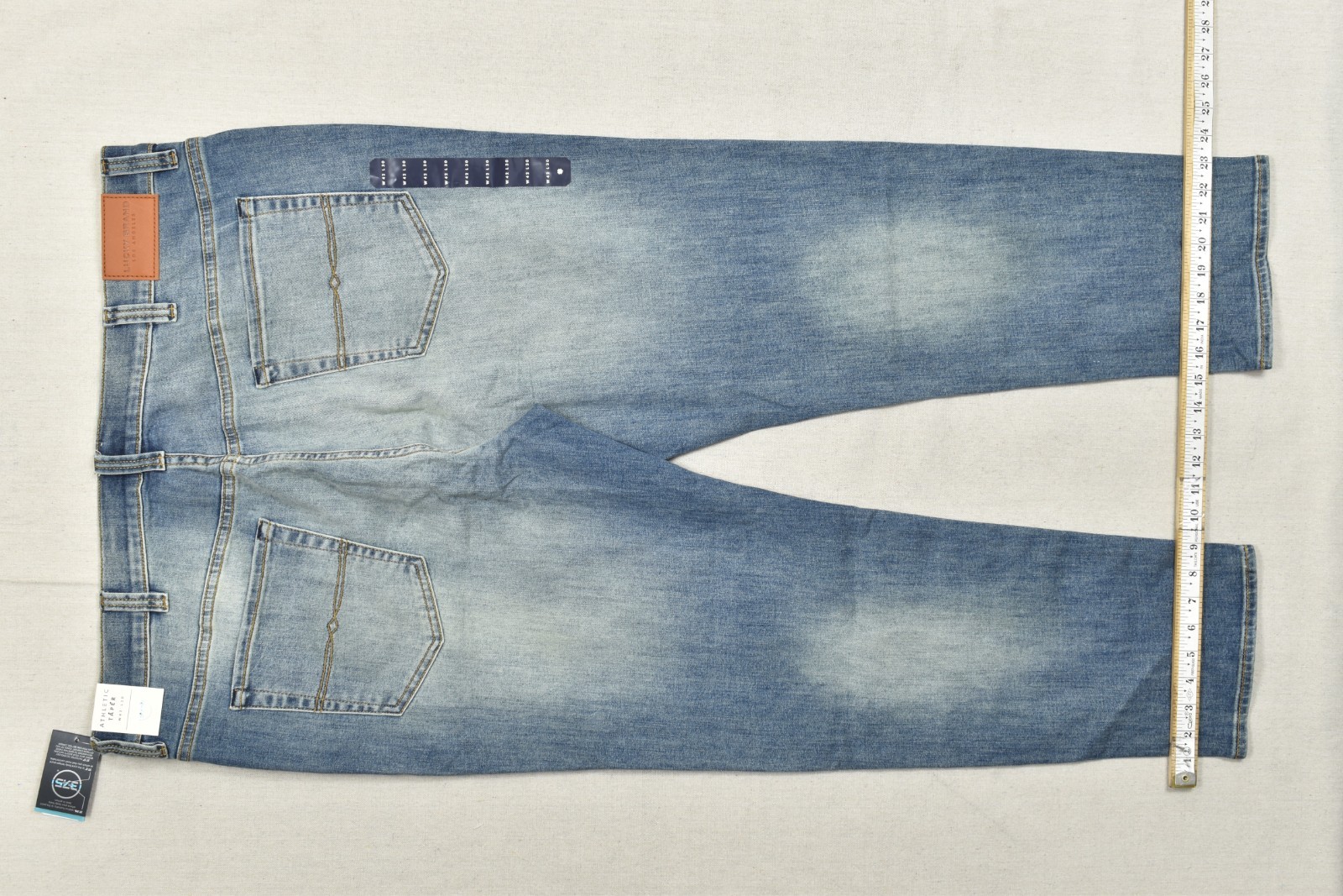 NEW Lucky Brand 411 Athletic Taper Men’s Hana 37.5 42×30 Stretch Blue Denim Jean