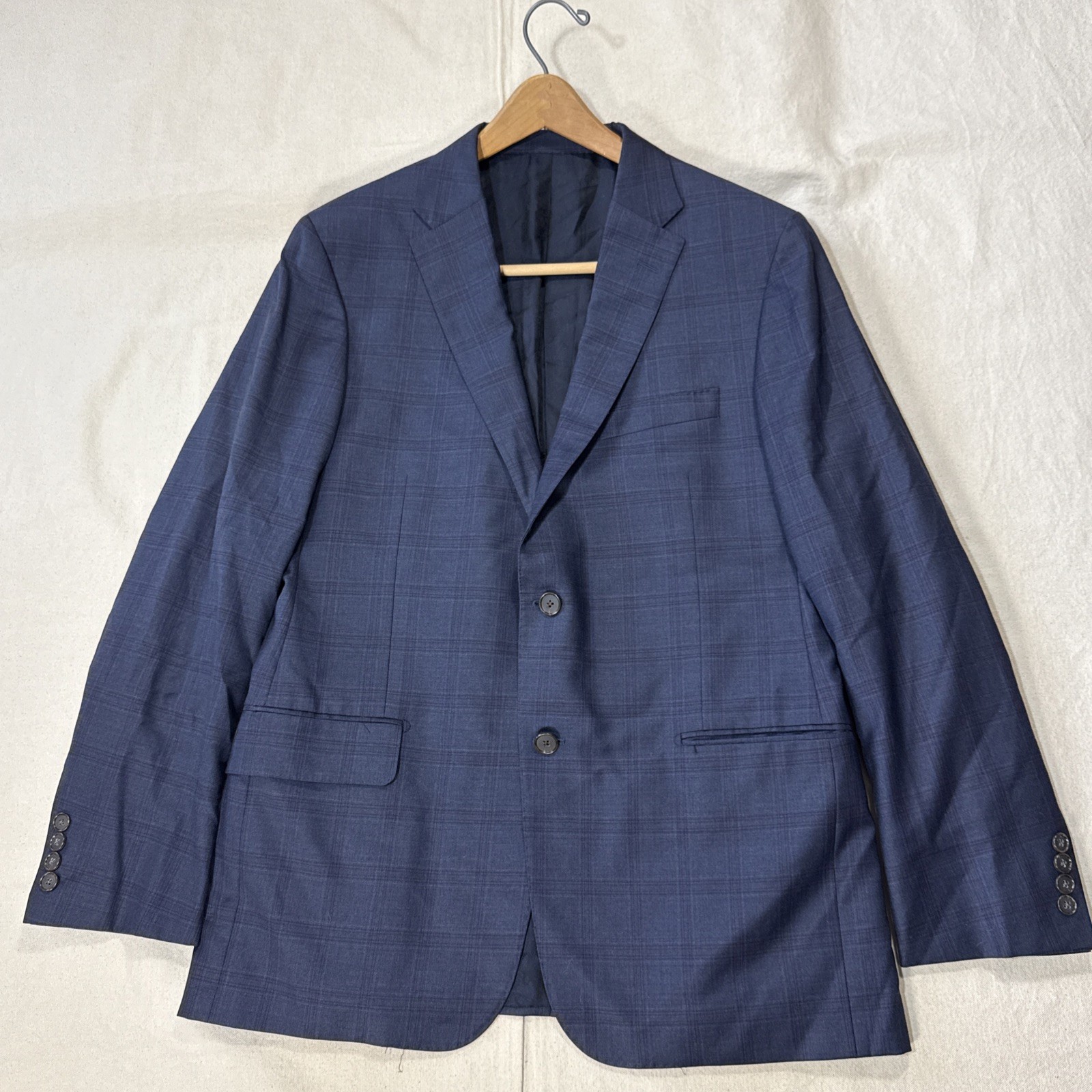Hickey Freeman X Loro Piana 150’s Wool Men 2pc Blue Suit Size 42R Pant 36×30
