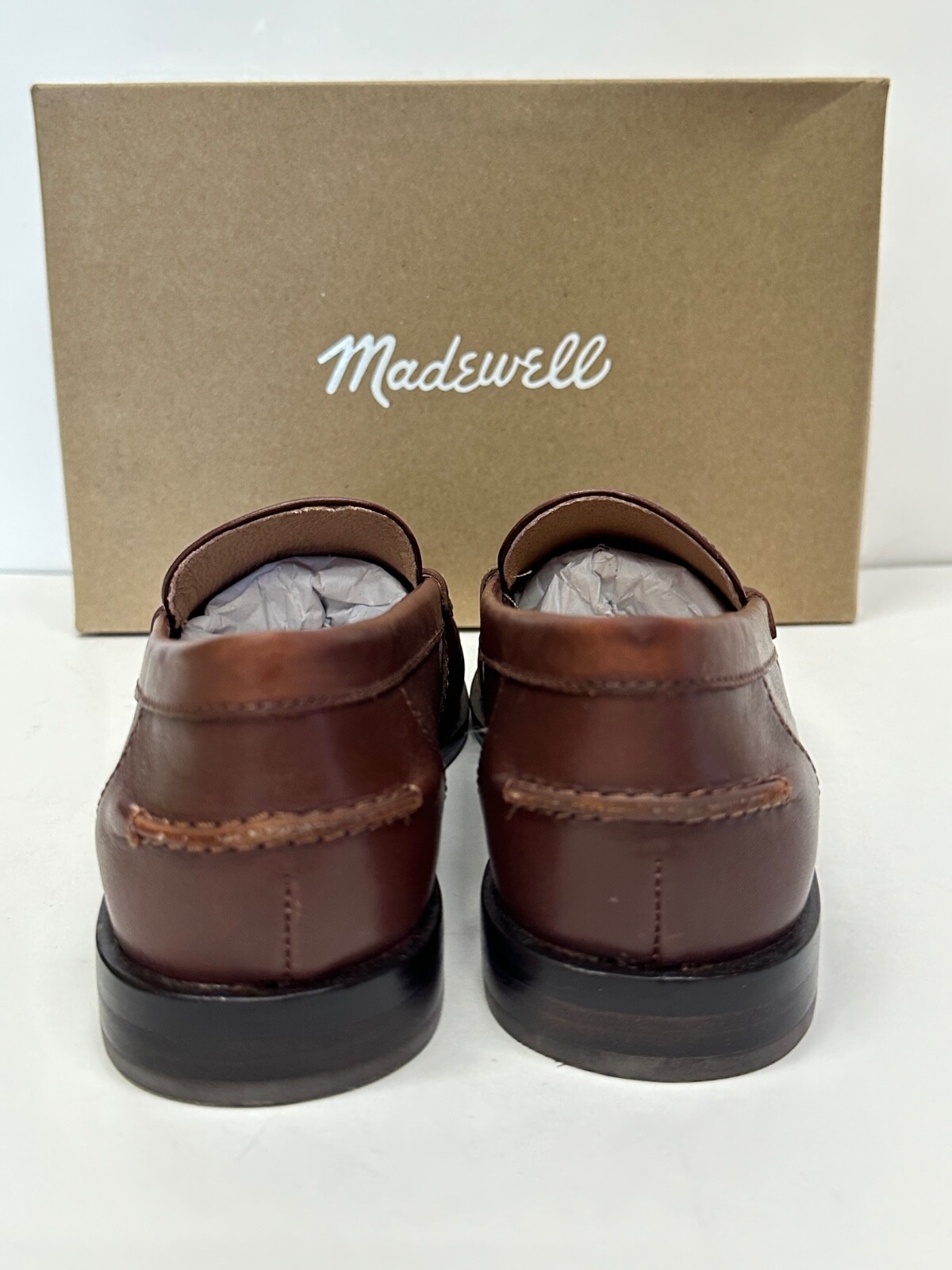 Madewell NYE Penny Loafers Vachetta Leather NJ256 Apple Butter Brown Size 8