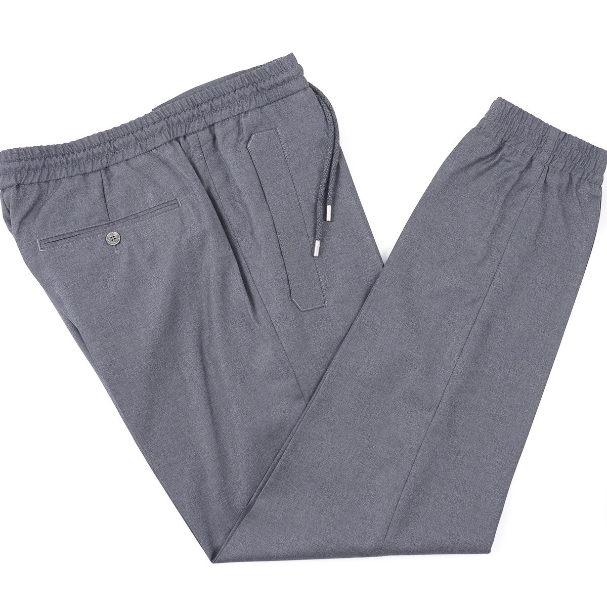Brett Johnson Gray Extrafine Wool Drawstring Jogger Pants L 35-37 (Eu 52) NWT