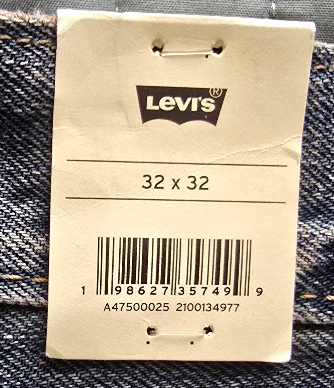 NWT Levi’s Premium 578 Baggy Denim Jeans Mens 32×32 Blue Cotton Wide Leg Pants