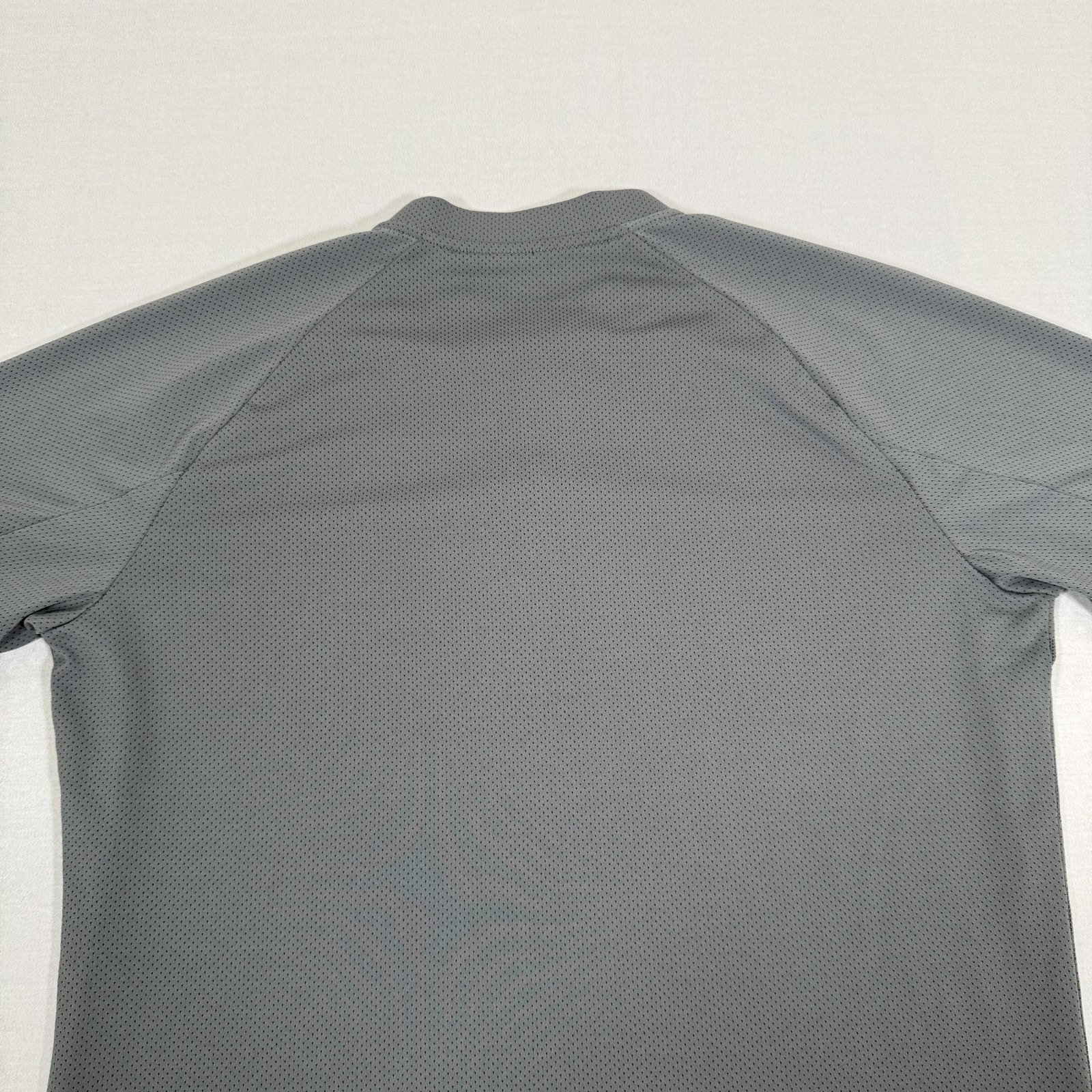 Nike Shirt Mens Medium Gray Zonal Cooling Blade Collar Golf Polo Stripe Mesh