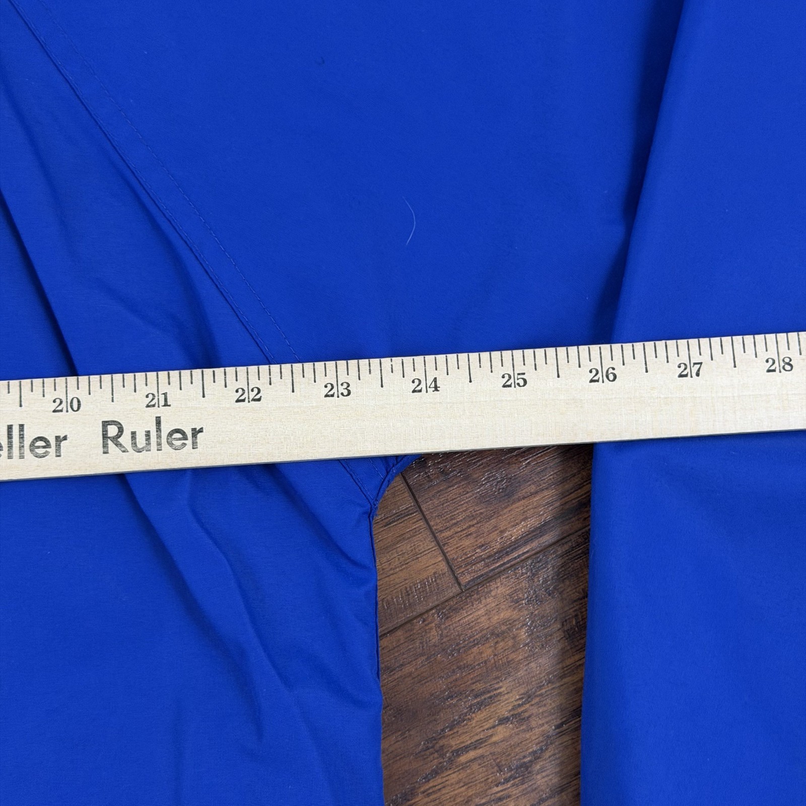 VINTAGE LL Bean Jacket Mens M Blue Nylon Anorak Hooded 1/2 Zip Lightweight USA