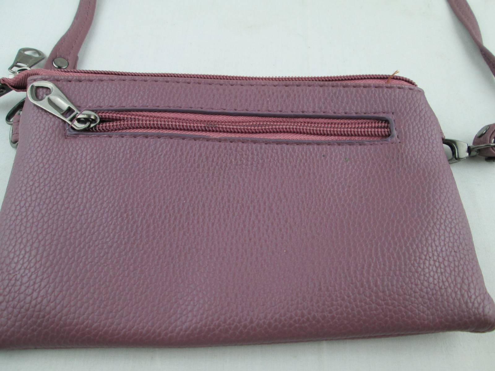 Lavender Faux Leather Crossbody Bag Purse Shoulder Min Min 7.75″ x 4.5″