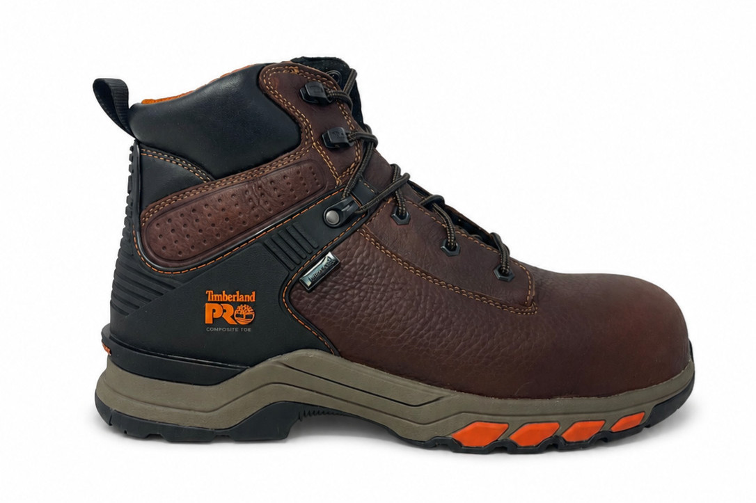 TIMBERLAND PRO HYPERCHARGE 6″ COMP SAEFTY TOE WATERPROOF BROWN MEN TBOA1Q54214