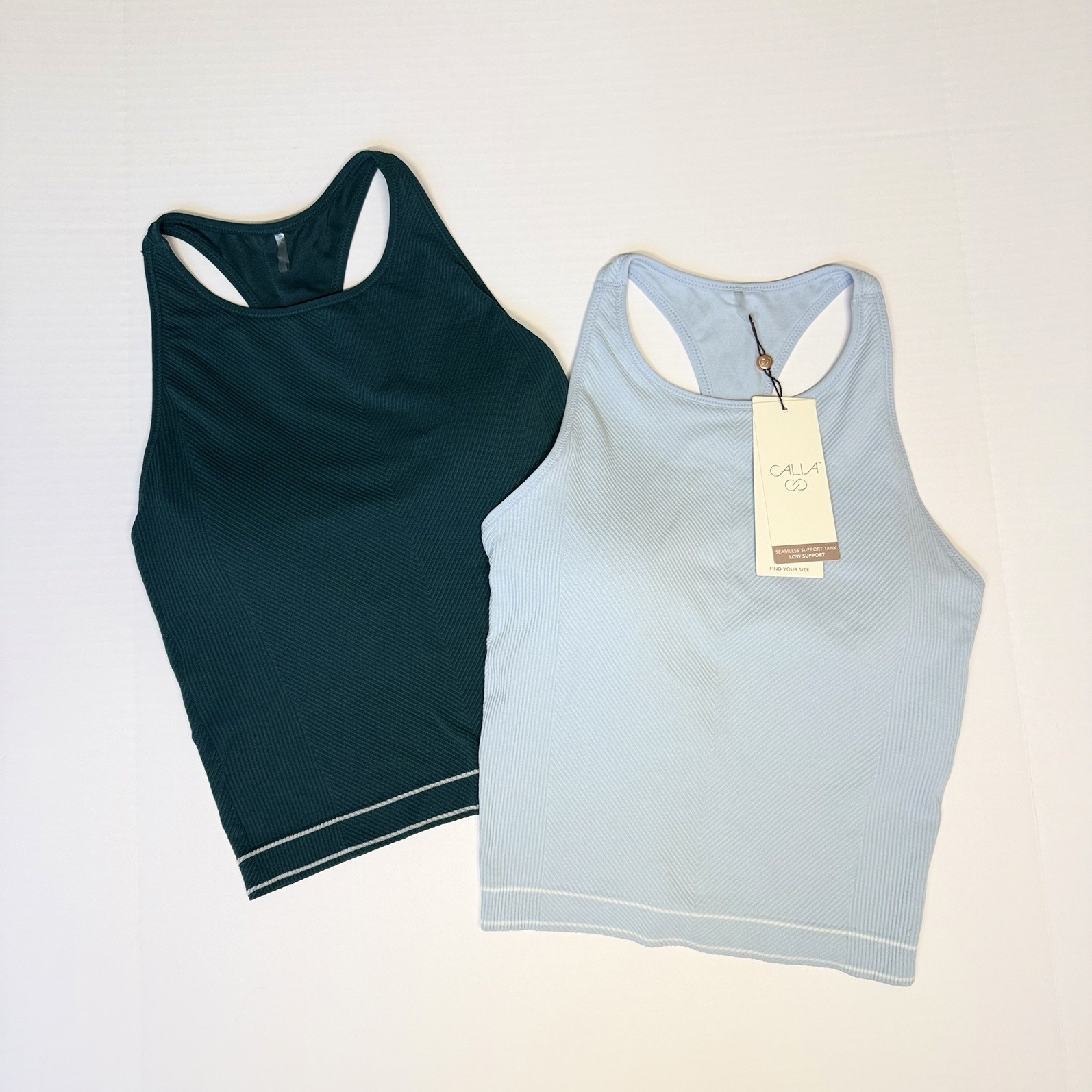 CALIA High Neck Seamless Brami Light Support Tank Women’s Size Medium- Set of 2