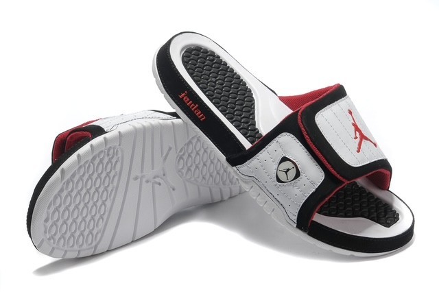 Jordan hydro slide white red