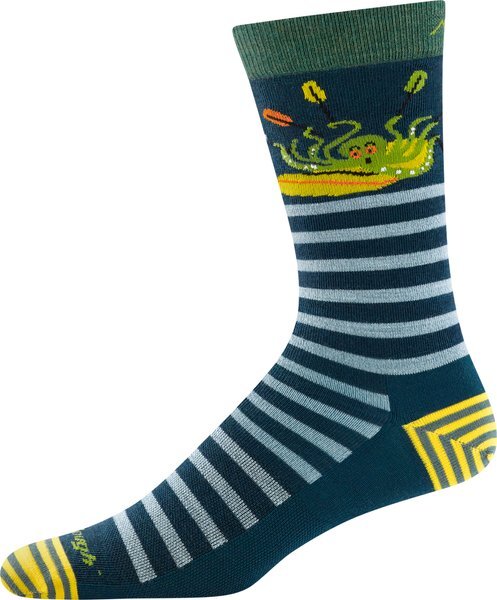 Darn Tough 6066 Dark Teal Men’s Animal Haus Crew Lightweight Octopus Sock Socks