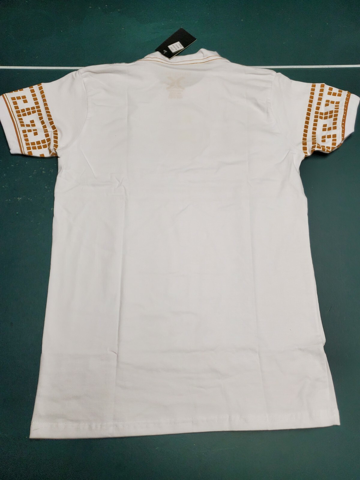 Men’s Bucheli Slim Fit White Cotton/Lycra Stretch Fashion Tee Free Ship