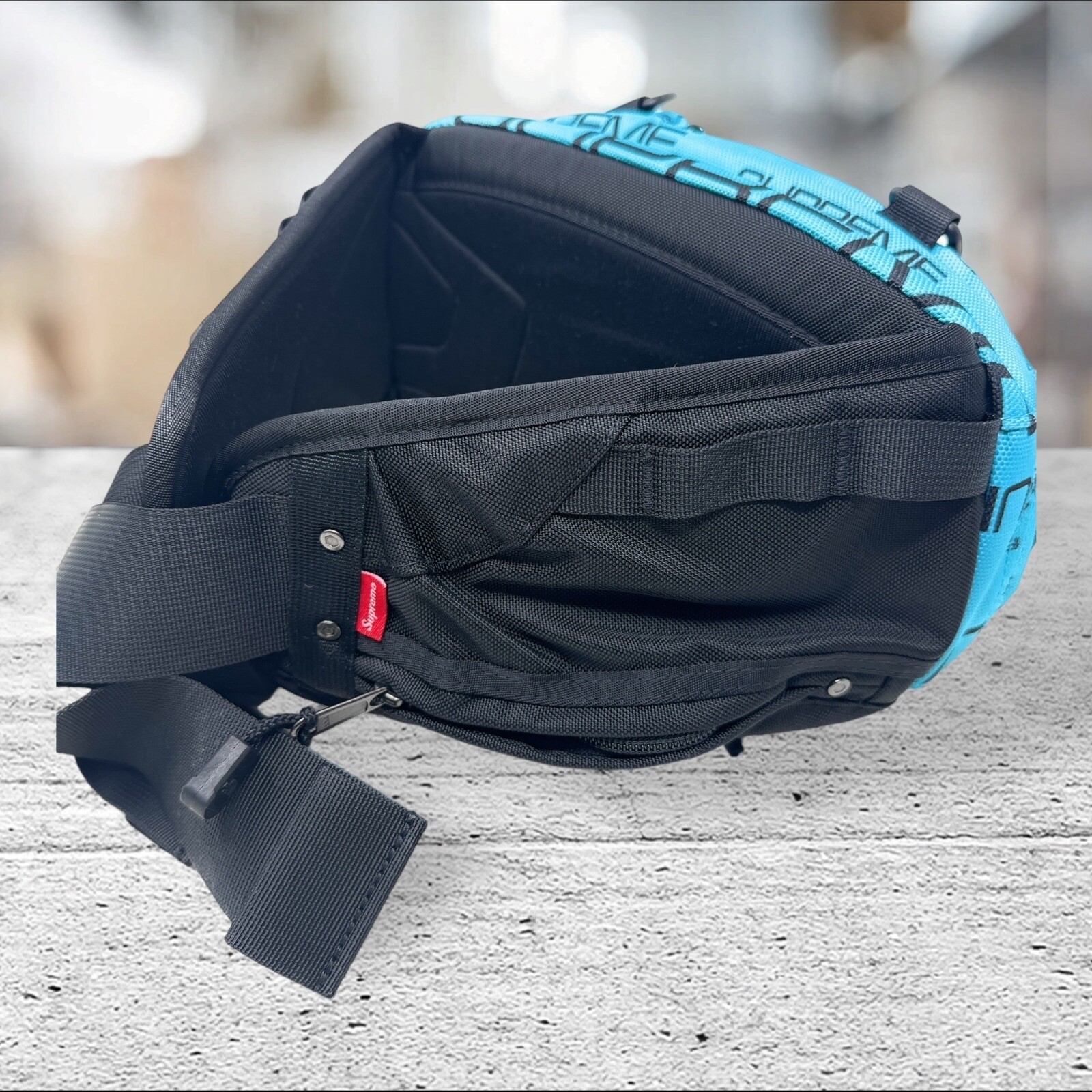 Supreme The North Face Steep Tech Waist Bag Mens OS Teal Blue Logo Print