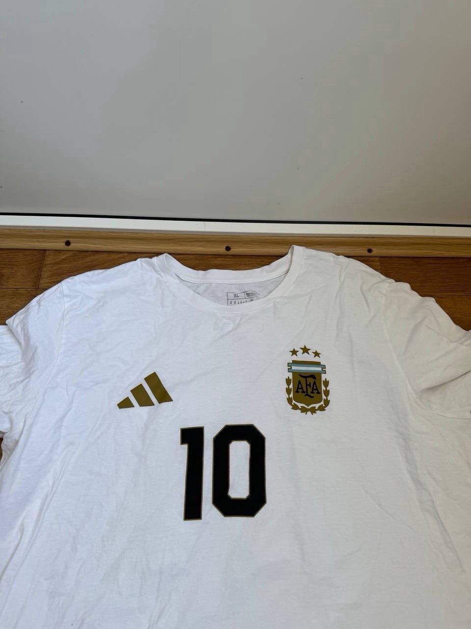 Adidas Argentina Messi Men’s Training Soccer T Shirt Mens Size XL White