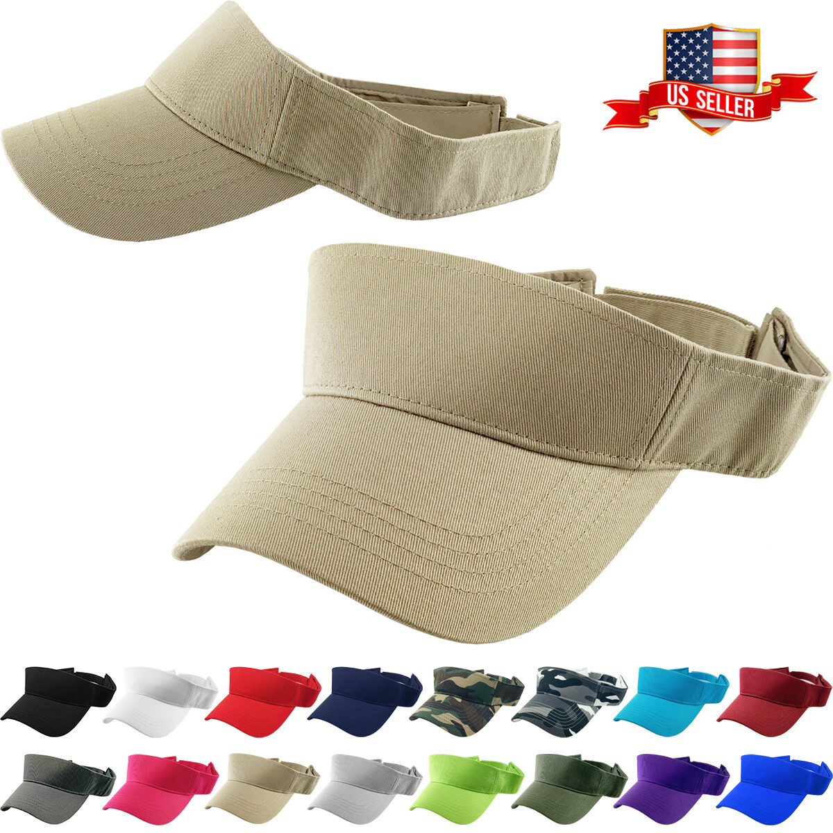 Sun Visor Plain Hat Sports Cap Golf Tennis New Adjustable Men Women KBETHOS